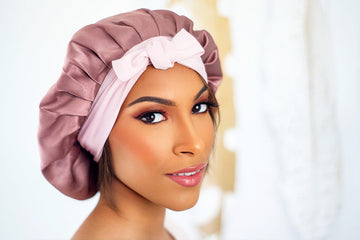 Bonnet de Nuit en Soie Naturelle de Mûrier- Femme-19 Mommes-Extra Large-Bandeau élastique– Charlotte Foulard De Sommeil- Pour les Cheveux Secs Cassants bouclés Afro Crépus–Night Silk Sleeping Cap